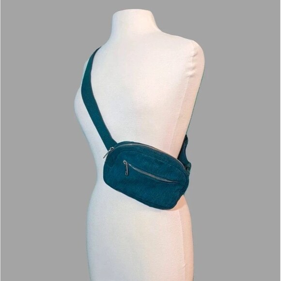 wild fable Handbags - Wild Fable Teal Corduroy Fanny Pack Crossbody Bag